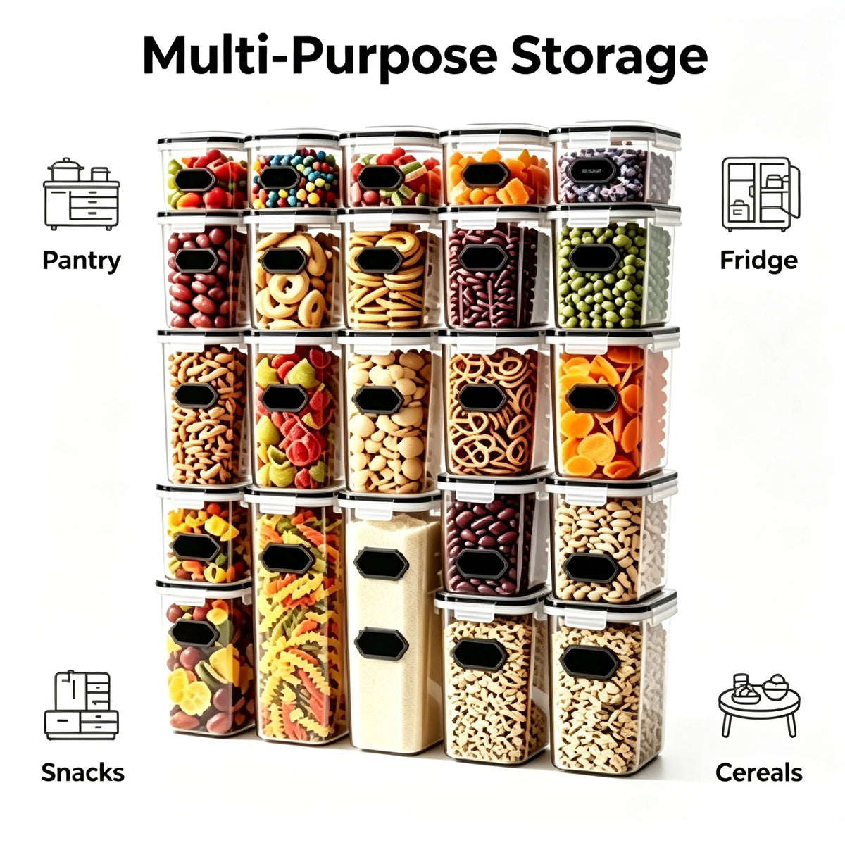 Cobasport Stackable Airtight Food Storage Containers