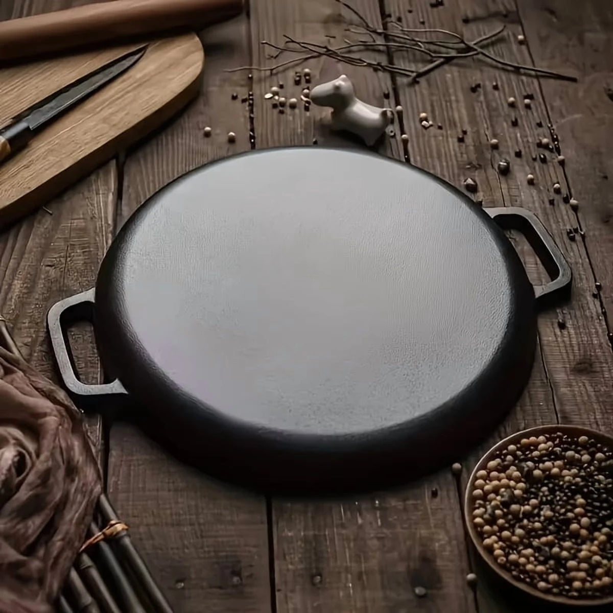 Multifunctional Cast Iron Skillet Nonstick Cooking Pan