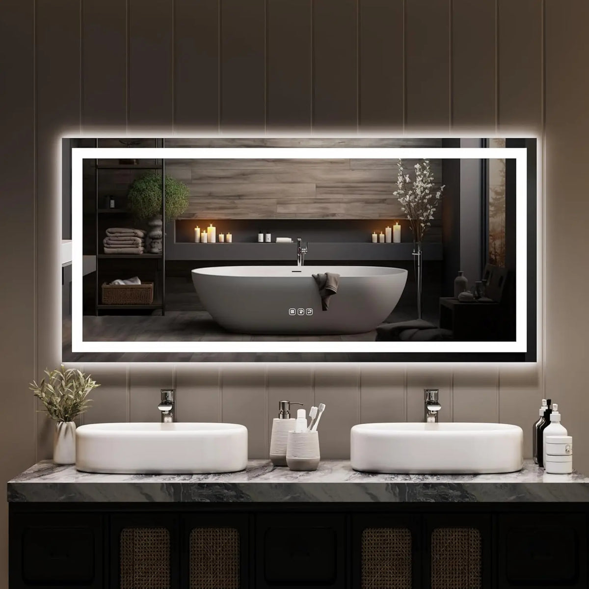 Twister Ck Led Bathroom Mirror With Anti Fog And Dimming