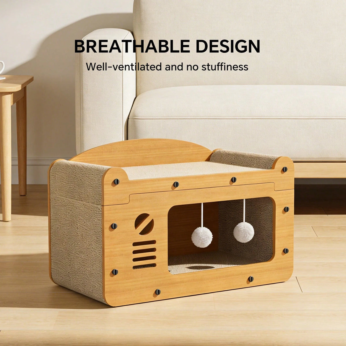 Double Layer Cardboard Cat Scratcher Lounge Bed And Hideaway