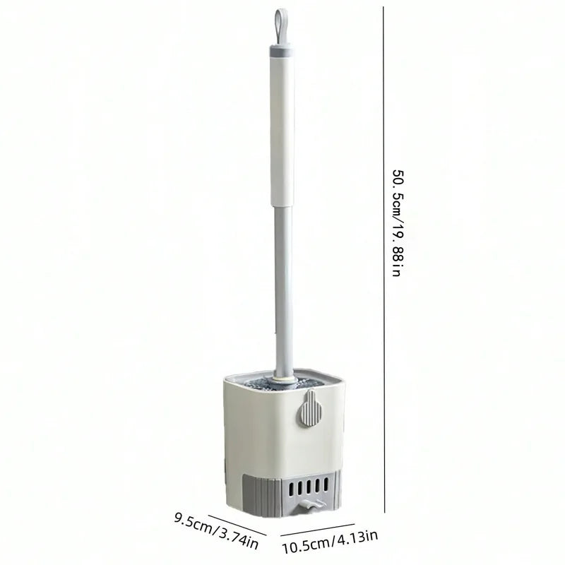Wall Mounted Toilet Brush Set With Long Handle Holder