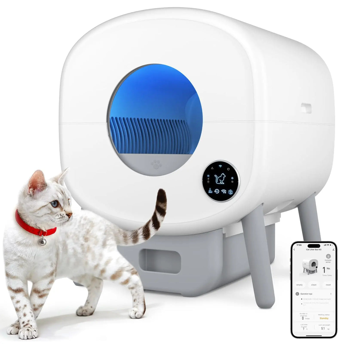 Fumoi Smart Self Cleaning Cat Litter Box With App Control