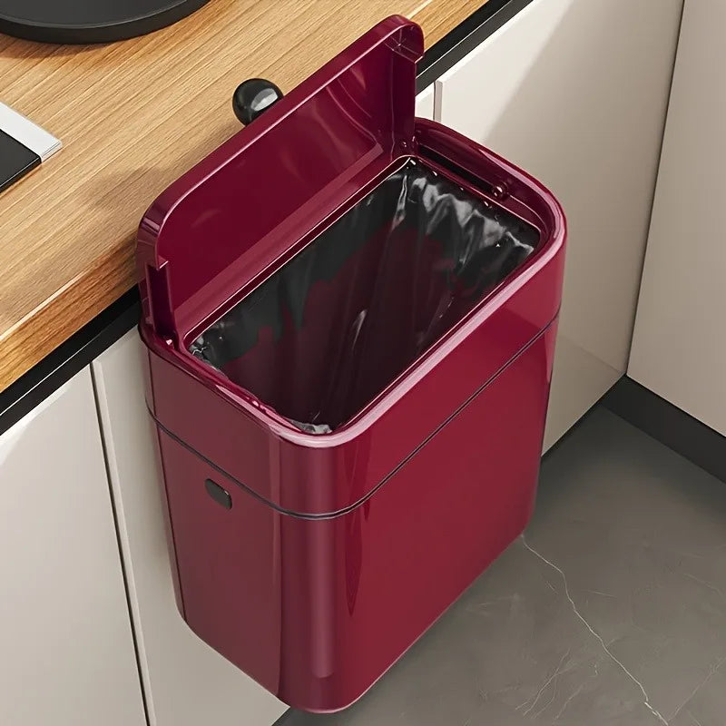 Onenoble Slim Wall Mount Kitchen Trash Can With Flip Lid