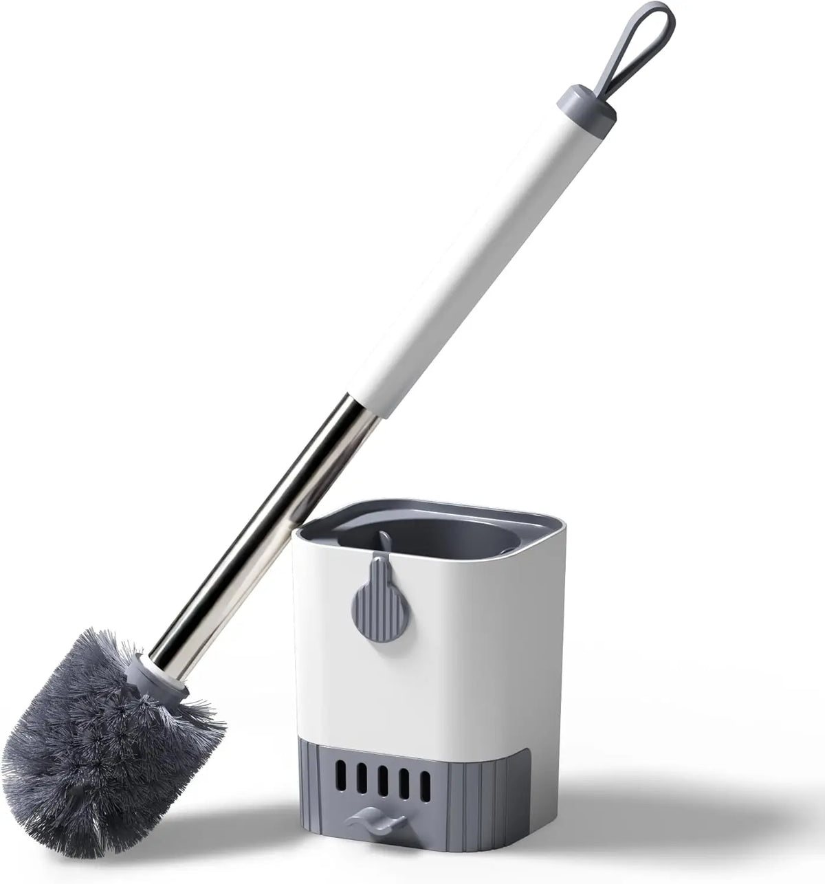 Wall Mounted Toilet Brush Set With Long Handle Holder