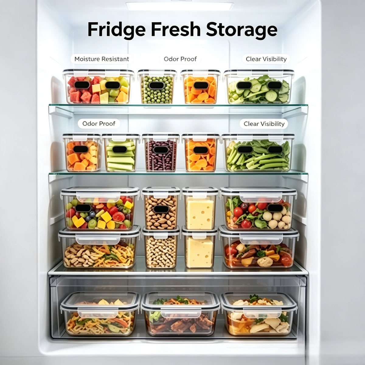 Cobasport Stackable Airtight Food Storage Containers