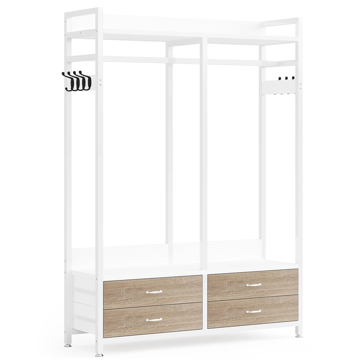 Tribesigns Heavy Duty Freestanding Closet Organizer Rack With Drawers