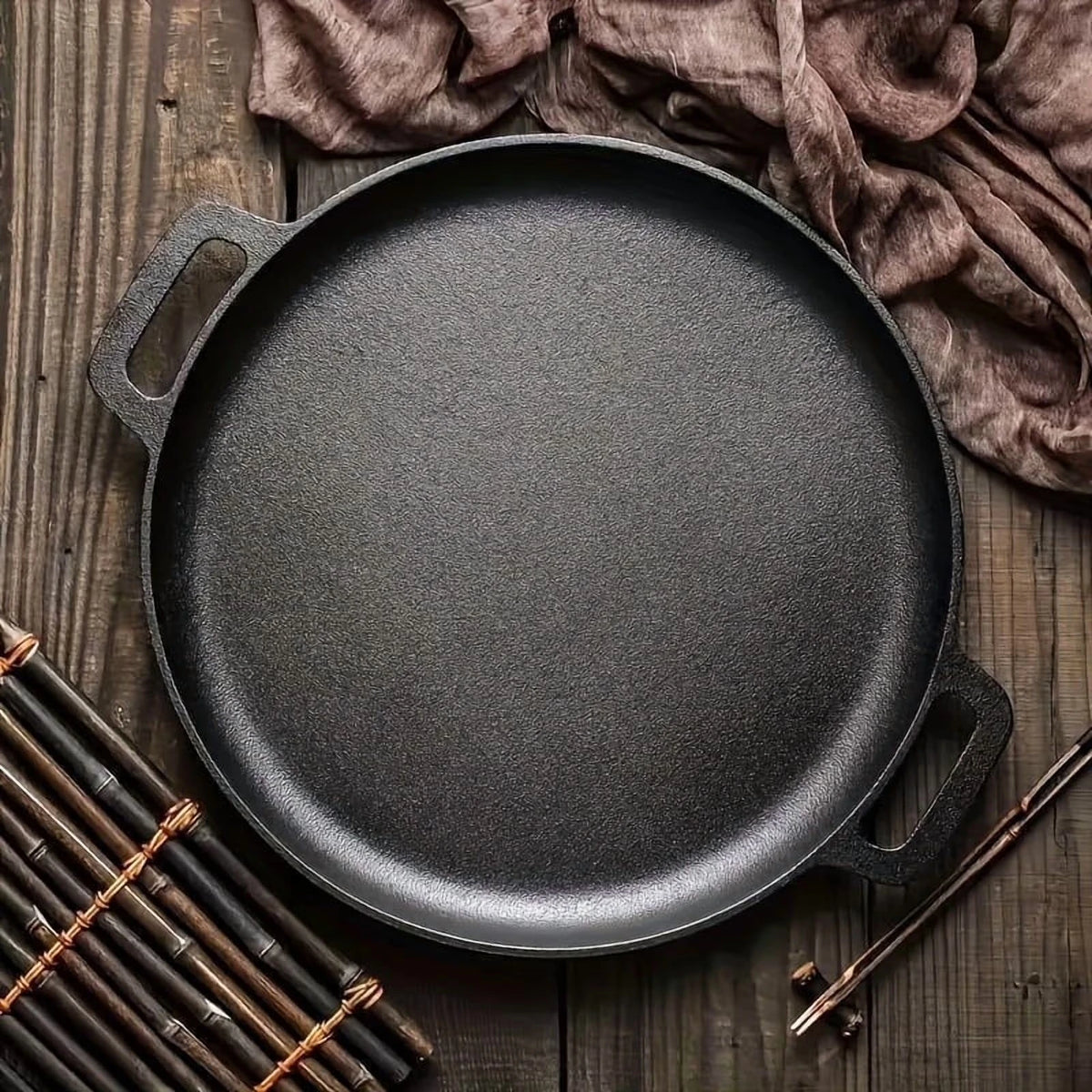 Multifunctional Cast Iron Skillet Nonstick Cooking Pan