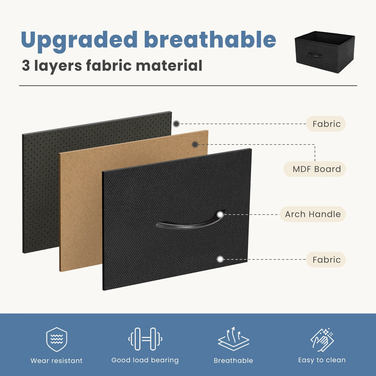 Jhk Wooden Bedroom Dresser With Seven Fabric Drawers Storage Organizer