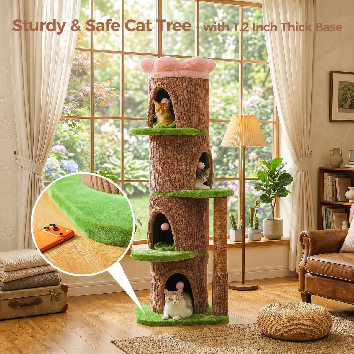 PAWZ Road Sturdy Cat Tower With Four Spacious Luxury Condos