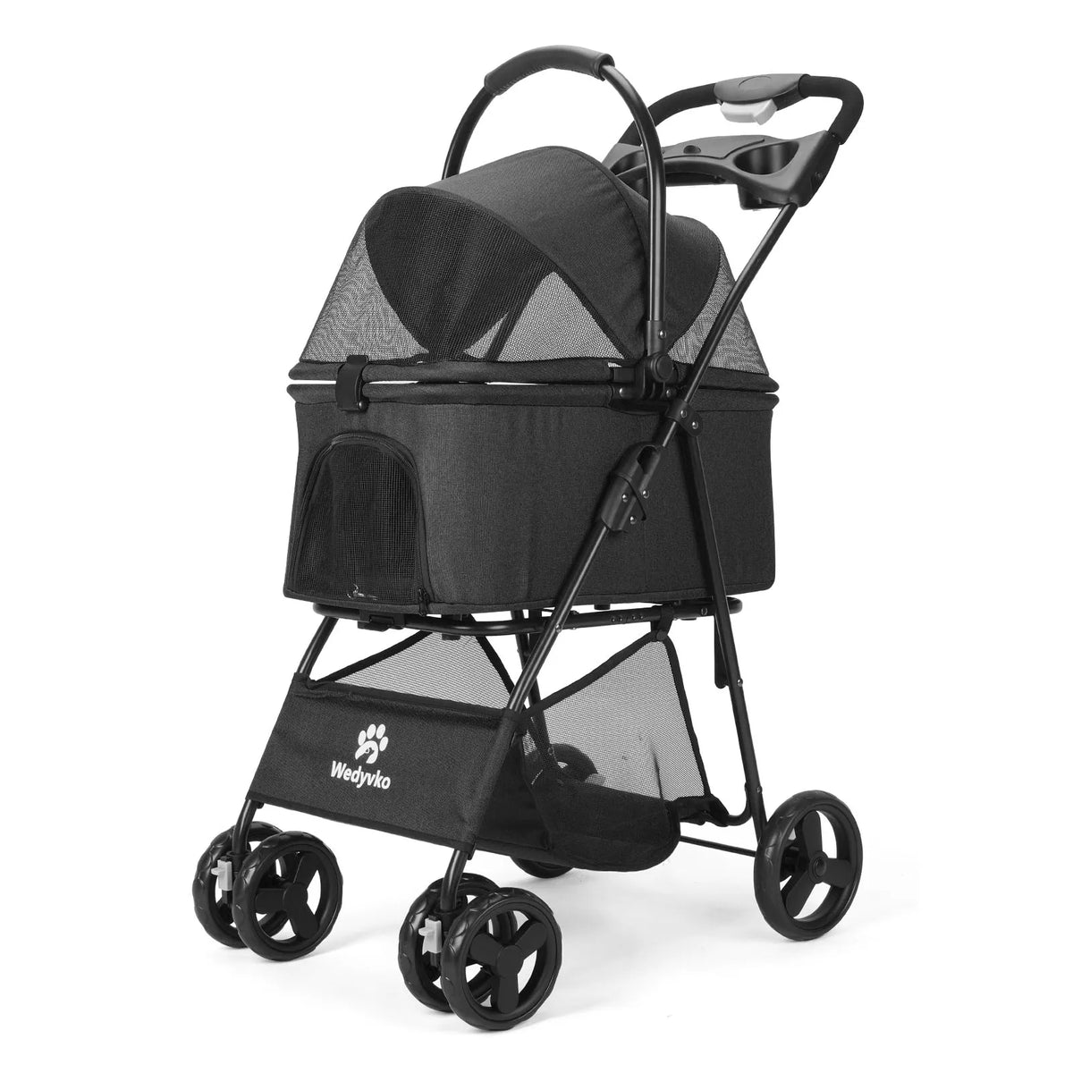 All Terrain Folding Pet Stroller With Removable Carrier For Pets