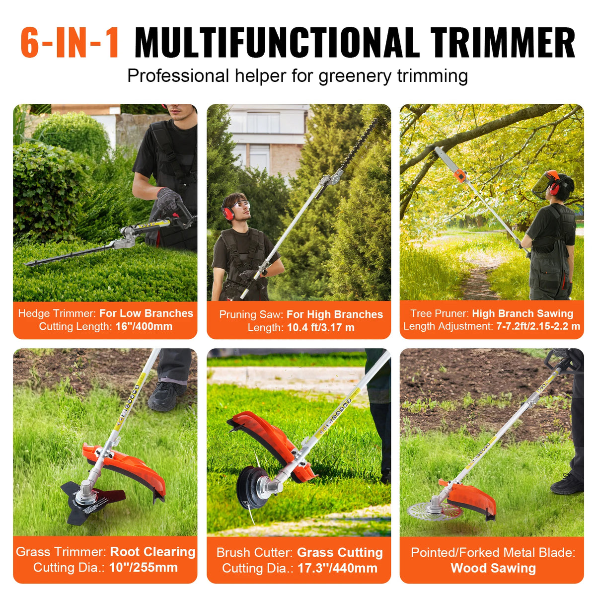 SucceBuy Five In One Gas Powered Multi Function Trimmer