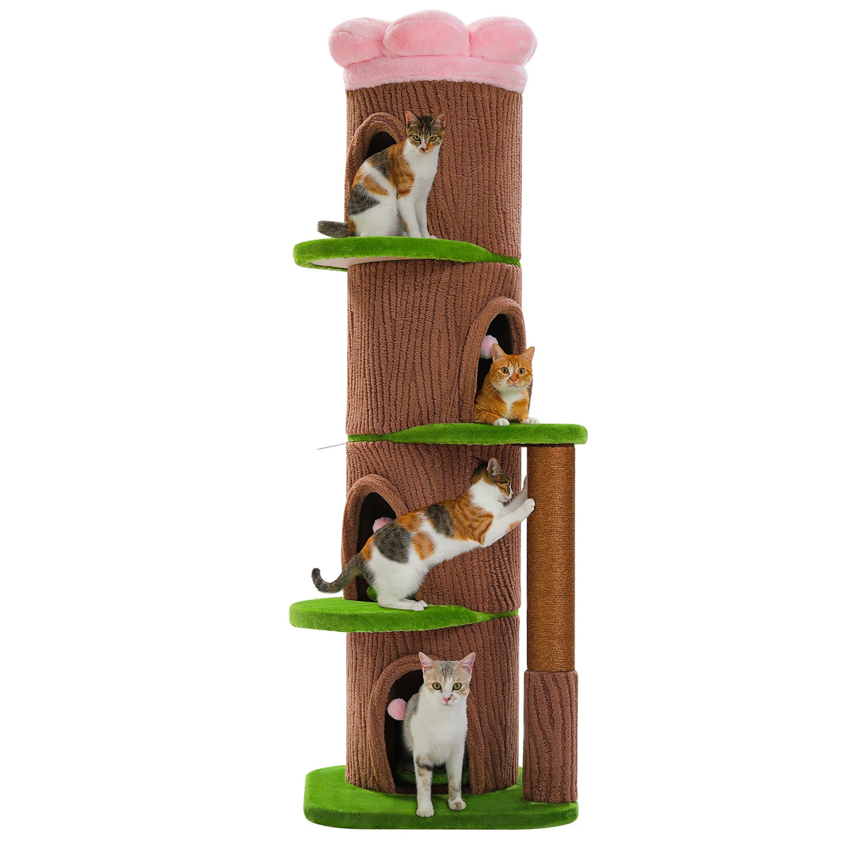 PAWZ Road Sturdy Cat Tower With Four Spacious Luxury Condos