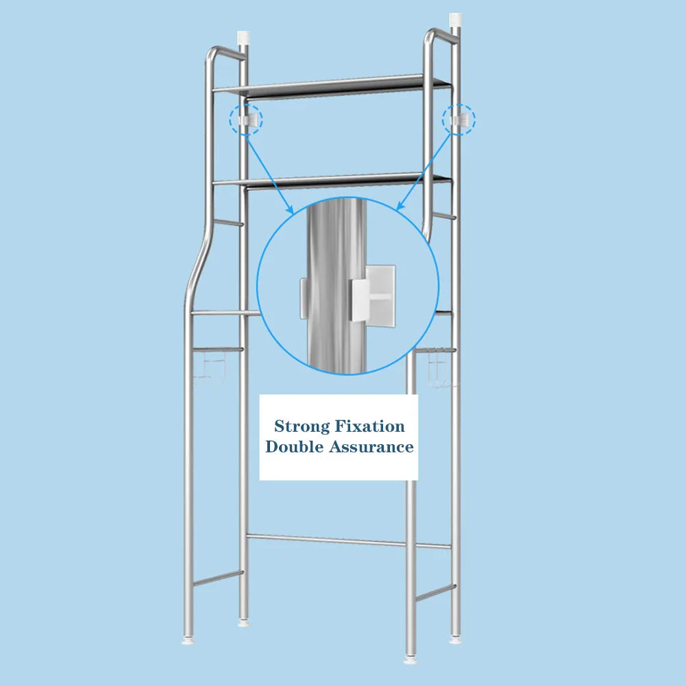 Studyset Stainless Steel Over Toilet Bathroom Storage Shelf Rack