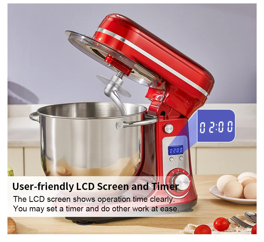 BioloMix Quiet Kitchen Stand Mixer With Tilt Head Design