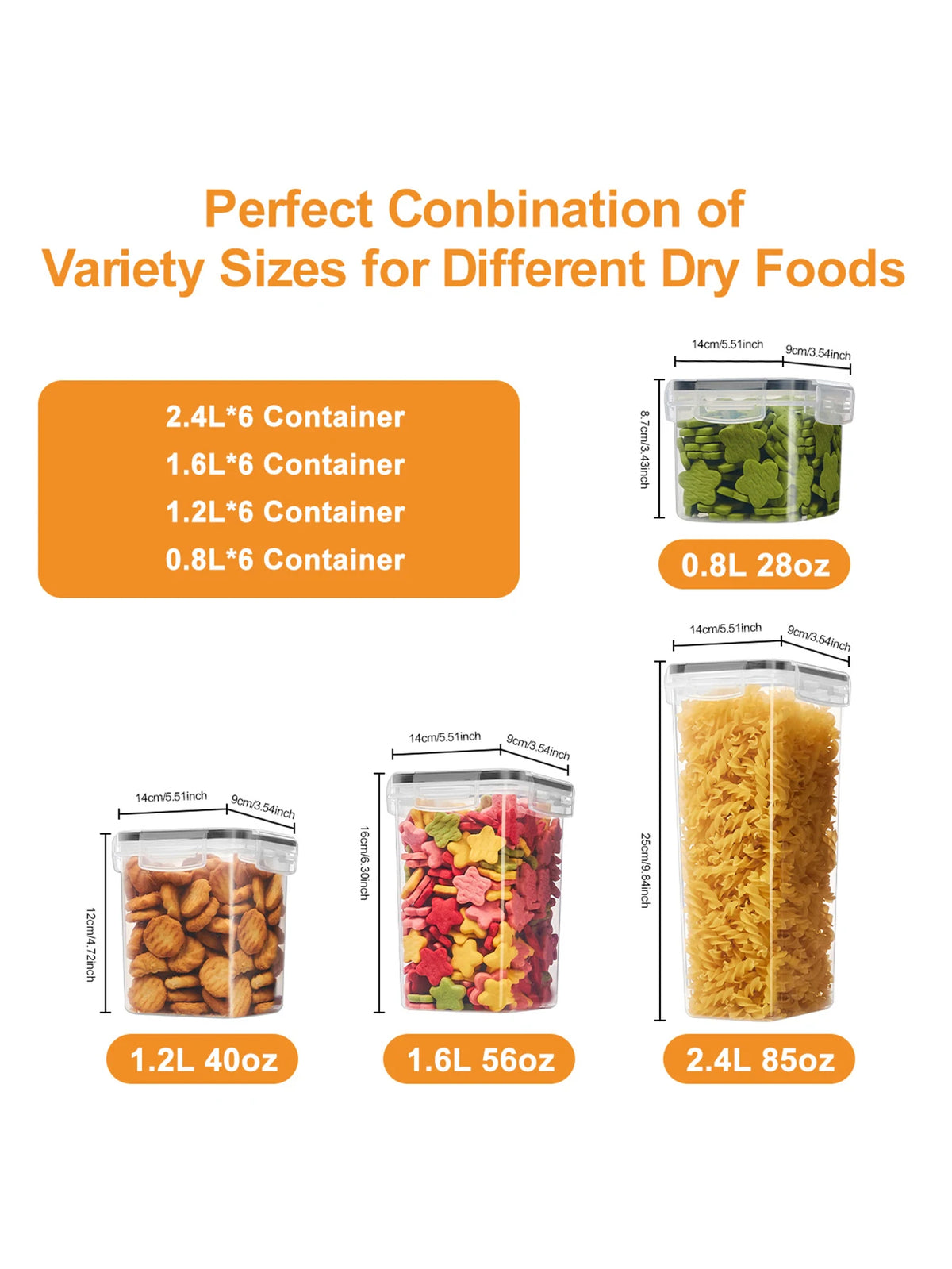 Sealed Plastic Food Storage Containers With Lids For Pantry Organization