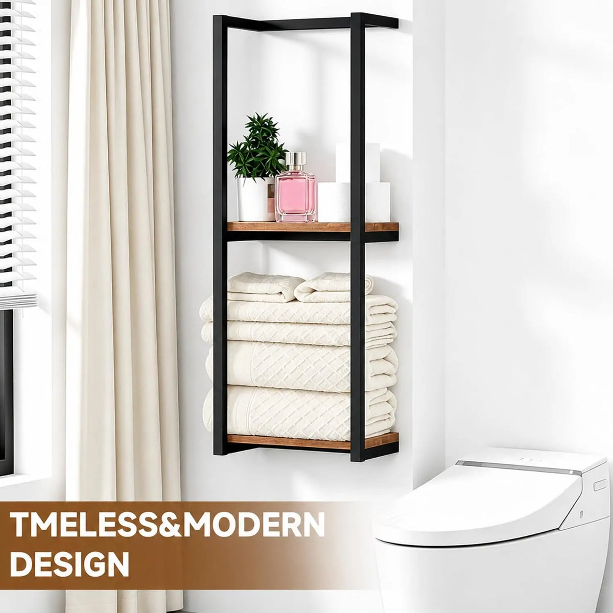 Wall Mounted Cast Iron Double Layer Bathroom Towel Rack