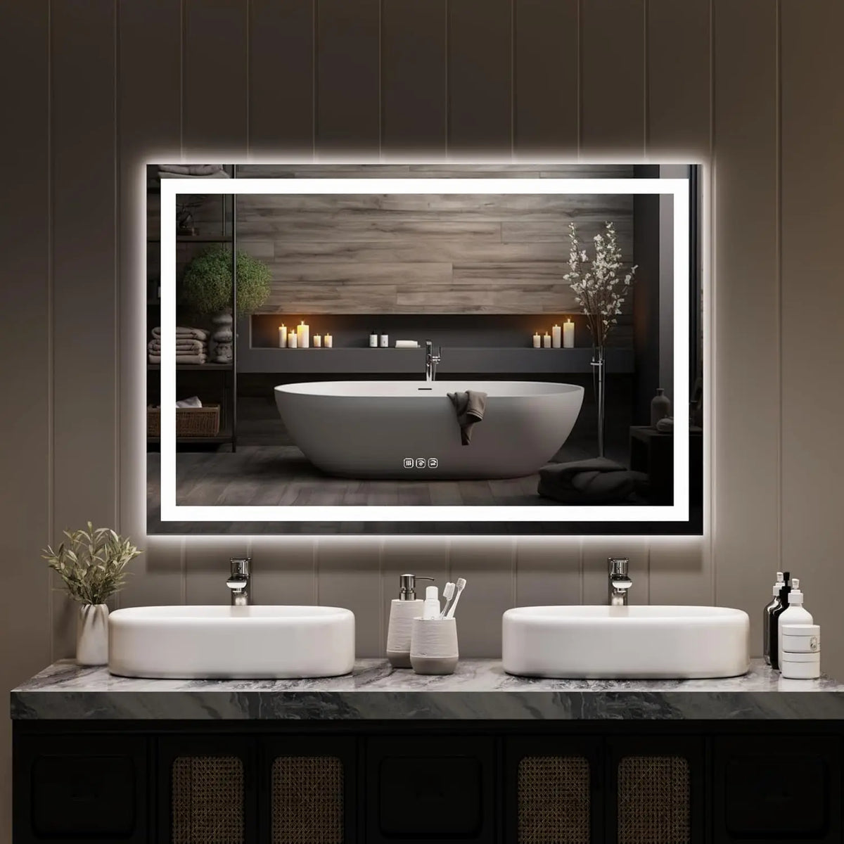 Twister Ck Led Bathroom Mirror With Anti Fog And Dimming