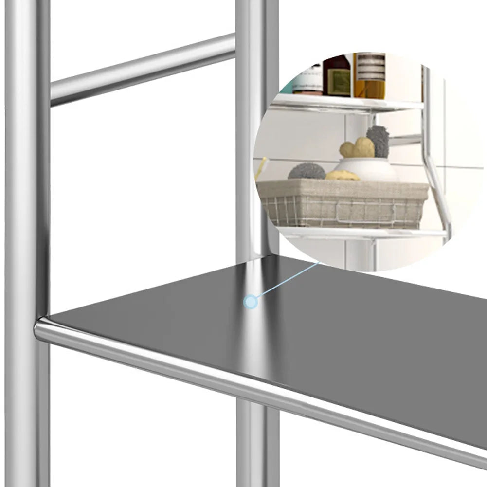 Studyset Stainless Steel Over Toilet Bathroom Storage Shelf Rack