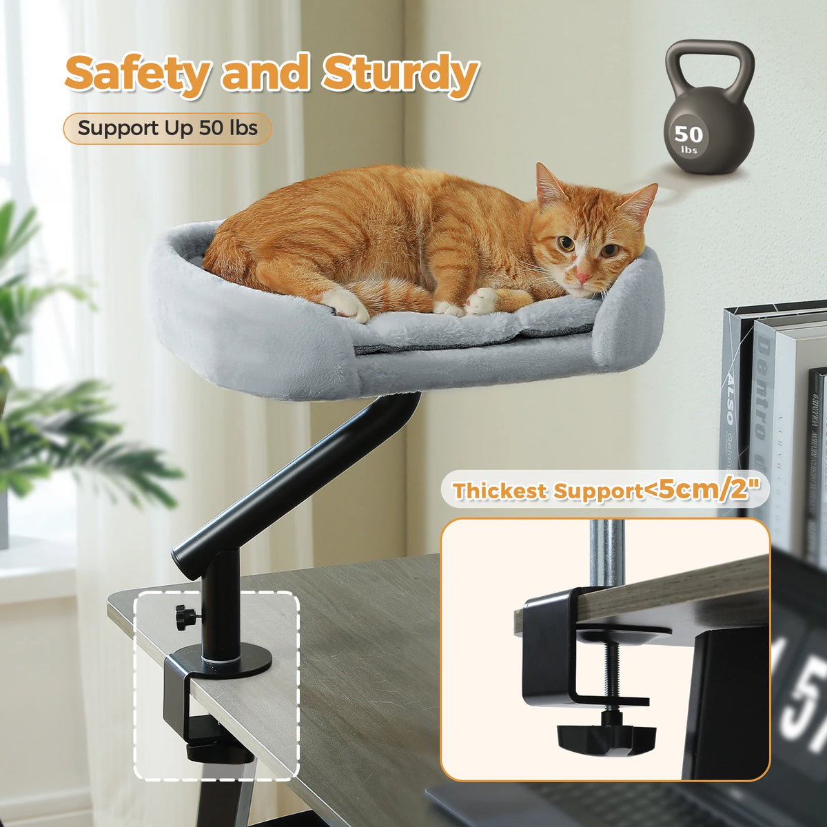 PAWZ Road Rotating Cat Bed Desk Stand Breathable Pet Hammock