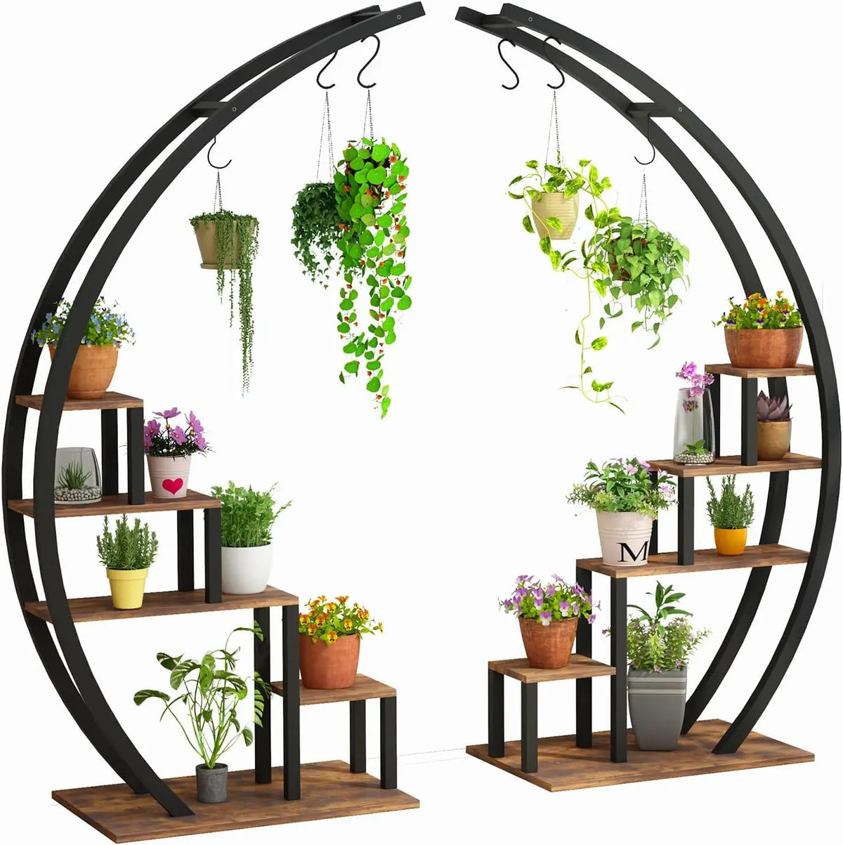Twister Ck Five Tier Metal Plant Stand For Home Patios
