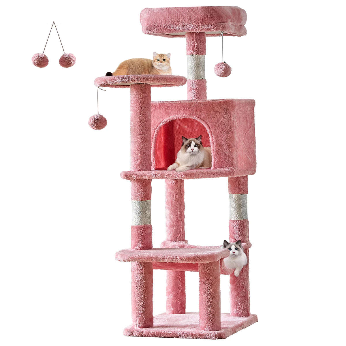 JHK Multi Tier Cat Tree With Natural Sisal Scratching Posts