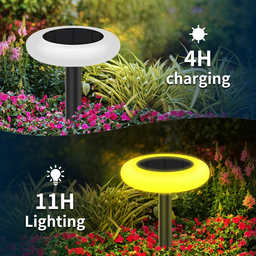 Intelamp Solar Outdoor Pathway Lights For Garden And Lawn