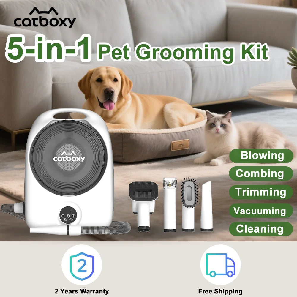 Professional 5 In 1 Pet Grooming Hair Vacuum And Blower