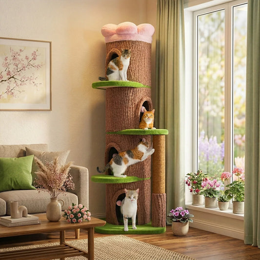 PAWZ Road Sturdy Cat Tower With Four Spacious Luxury Condos