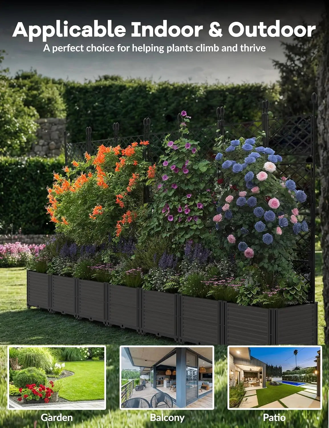 Twister Ck Self Watering Plastic Planter For Outdoor Gardens