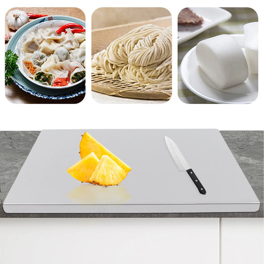 Commercial Grade Stainless Steel Chopping Board With Folded Edge Design