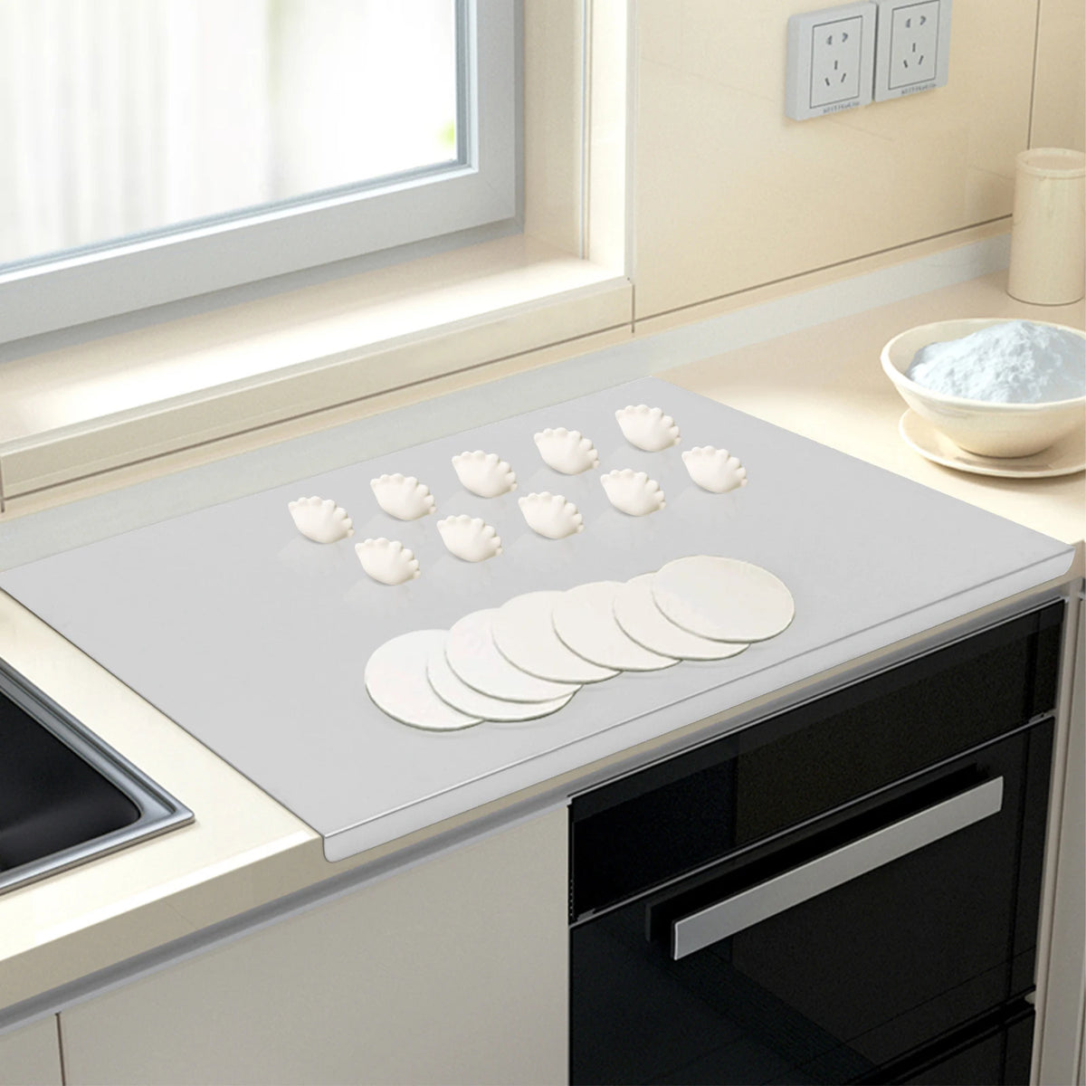 Commercial Grade Stainless Steel Chopping Board With Folded Edge Design