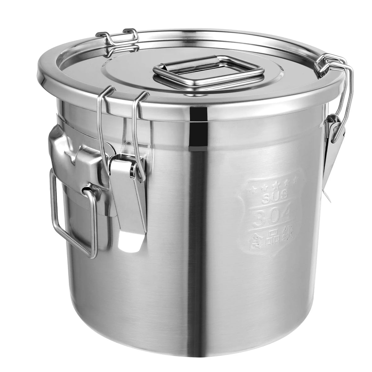 Bymaocar Stainless Steel Airtight Kitchen Cereal And Rice Storage Bucket