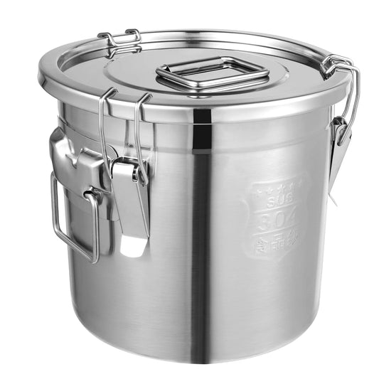 Bymaocar Stainless Steel Airtight Kitchen Cereal And Rice Storage Bucket