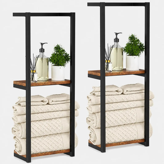 Wall Mounted Cast Iron Double Layer Bathroom Towel Rack