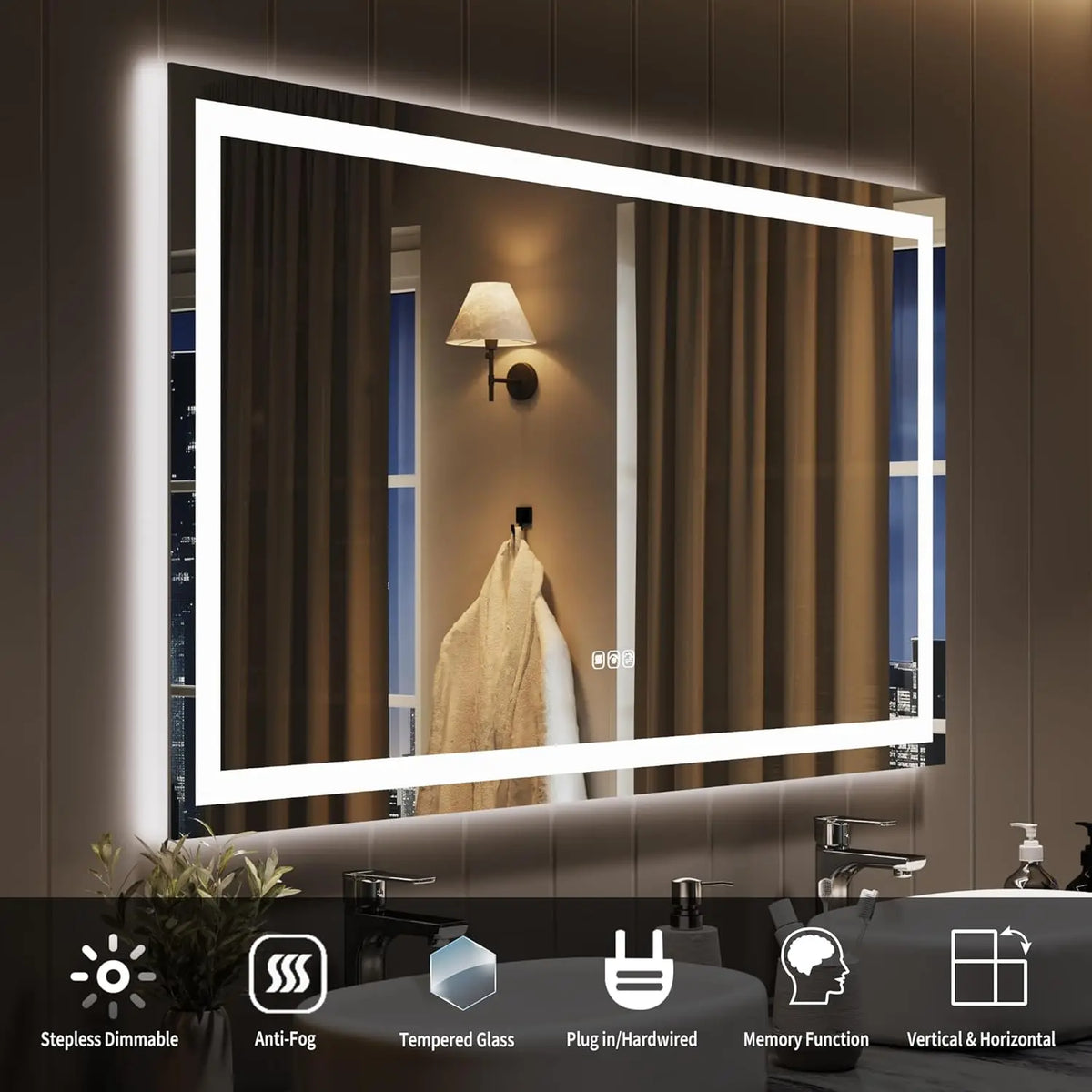 Twister Ck Led Bathroom Mirror With Anti Fog And Dimming