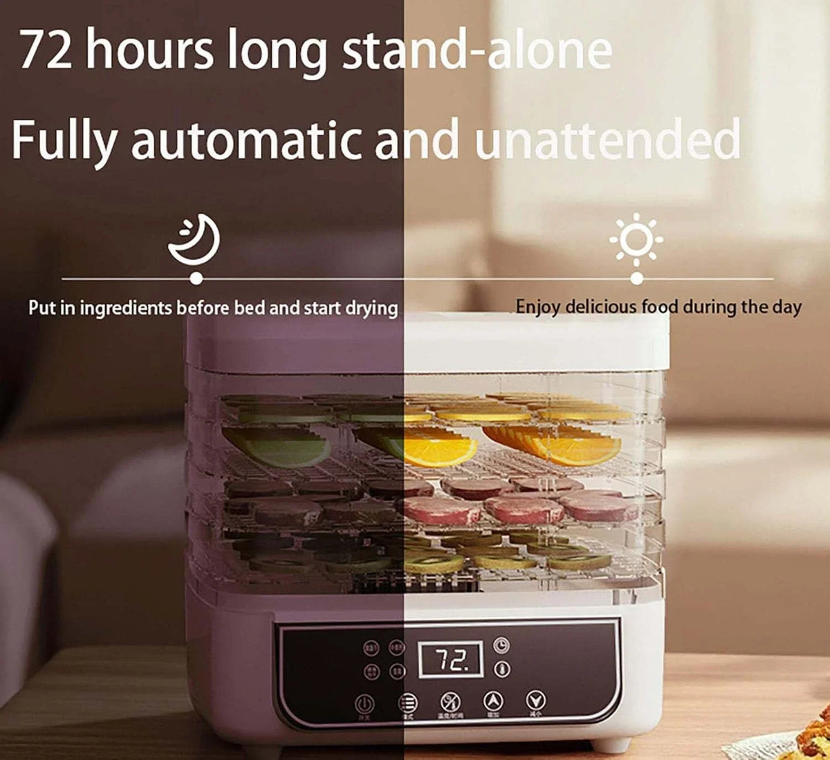 Electric Food Dryer With Adjustable Temperature Control