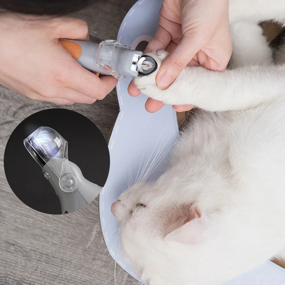 Stainless Steel LED Pet Nail Clippers For Cats And Dogs
