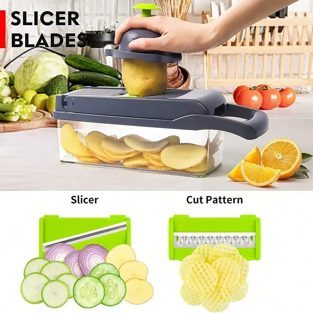 Manual Multifunction Kitchen Set Vegetable Fruit Chopper Grater