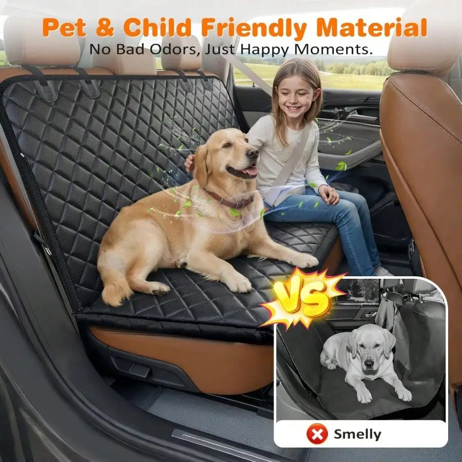Heavy Duty Dog Car Hammock Seat Cover Waterproof Pet Protector