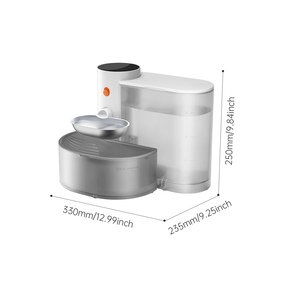 Petgravity Stainless Steel Automatic Cat Water Dispenser Self Purifying