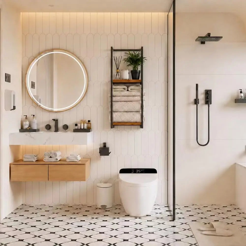 Wall Mounted Cast Iron Double Layer Bathroom Towel Rack