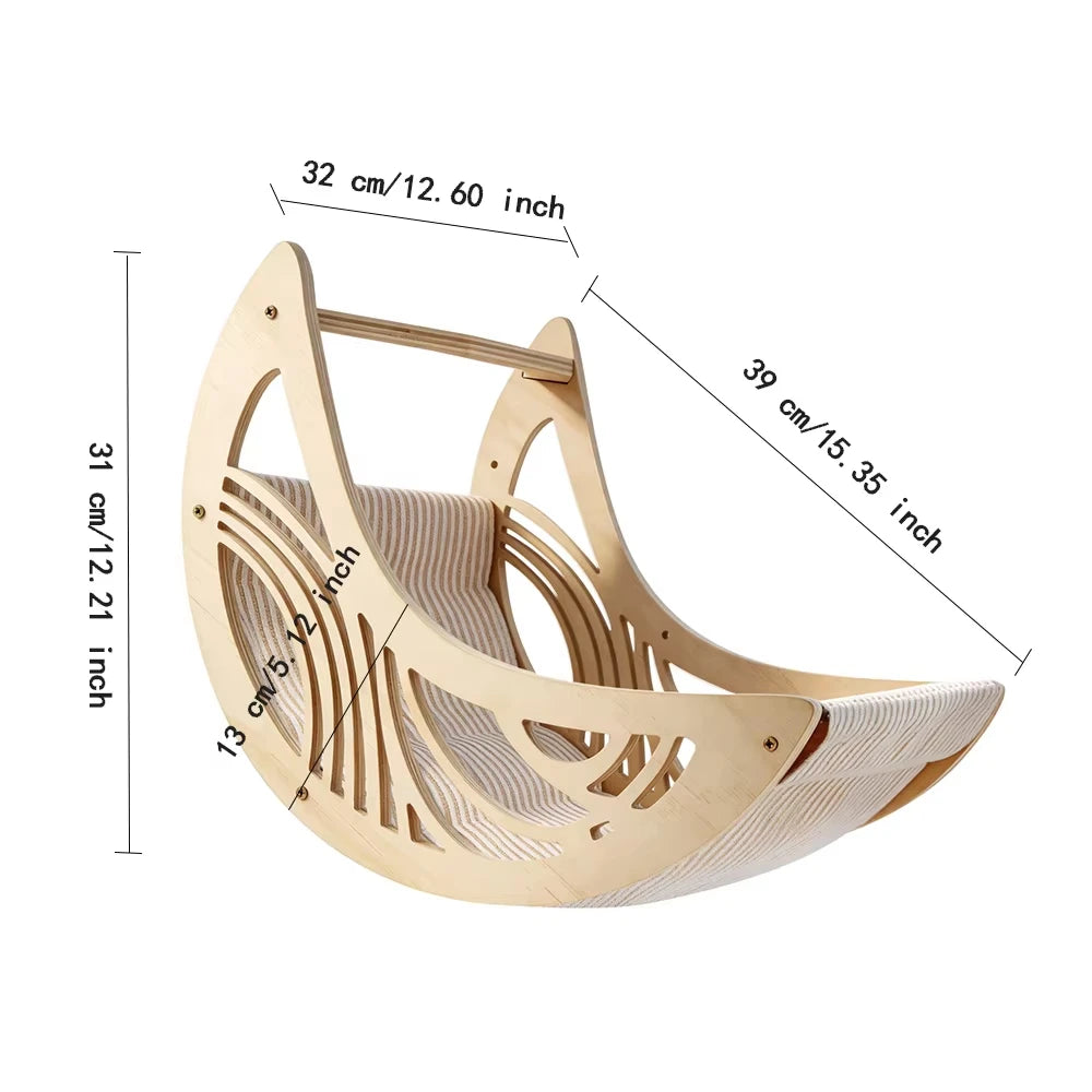 CWV Wall Mounted Cat Shelves Moon Hammock Star Perches