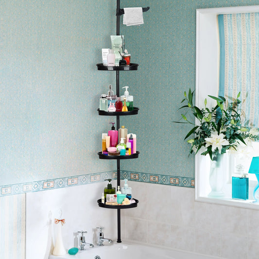 HiMISS 4 Tier Corner Shower Caddy Adjustable Bathroom Storage Organizer