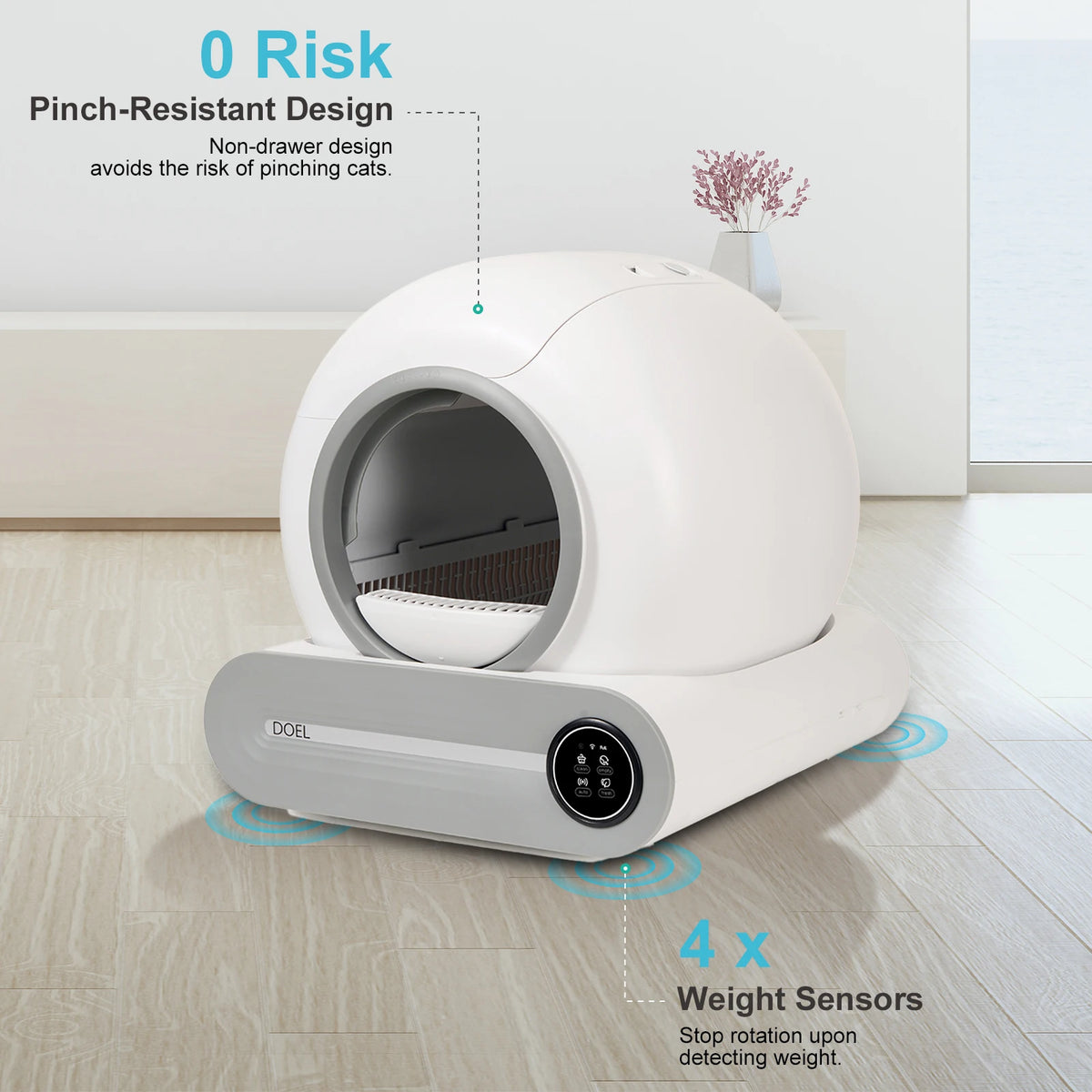 DOEL Automatic Smart Self Cleaning Cat Litter Box App Controlled