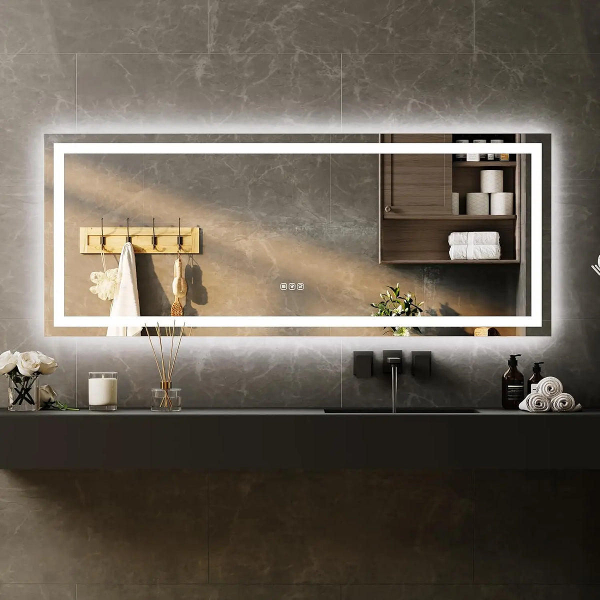 Twister Ck Led Bathroom Mirror With Anti Fog And Dimming