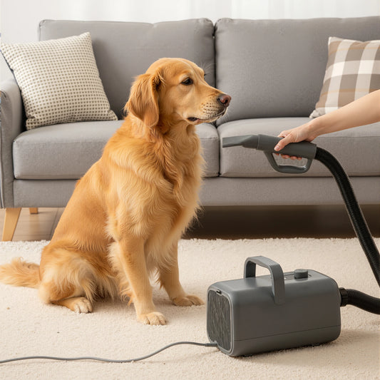 Quiet Pet Grooming Vacuum With Four Nozzles And Adjustable Heat