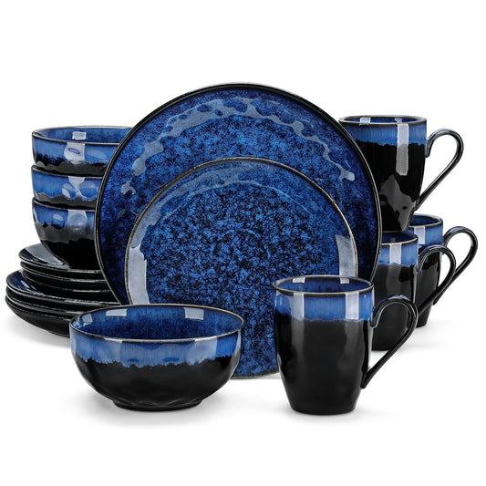Malacasa Ceramic Dinner Set With Plates Bowls And Mugs