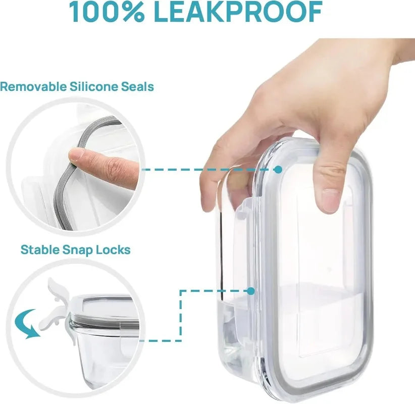 Premium Airtight Borosilicate Glass Storage Containers With Lids