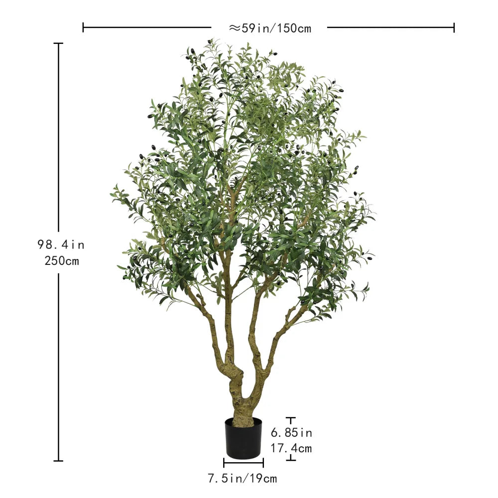 Artificial Olive Tree Lifelike Leaves And Natural Trunk Home Decor