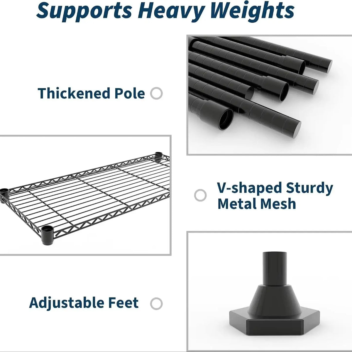 Heavy Duty Adjustable Metal Storage Shelving Rack For Garage